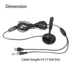 Amplificateur vhf / uhf de chanes hd gratuites 8k, antenne de tlvision numrique portable dvbt 25db ...