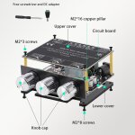 Amplificateur xy - e100l 50wx2 + 100w, modulateur hifi st�r�o, compatible bluetooth 5. 1 + aux