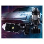 Ampoule de phare de projecteur led h4, double lentille led, mini projecteur laser y3 tricolore, faisceau ...