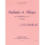Joseph edouard barat : andante et allegro - recueil avec parties s�par�es trombone et piano 9790046247613 ...