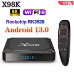 Android 13 tv box x98k rk3528 double wifi bt 5. 0 8k lecteur multimdia en streaming dcodeur rseau