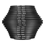 Anneau de filtre d'objectif, adaptateur de bague de filtre, 37 - 82mm, ensemble pour appareil photo canon ...