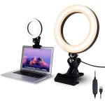Anneau lumineux led de 6 pouces avec 3 modes d'clairage et interface usb pour la visioconfrence et ...