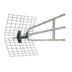 Antenne d'ext�rieur trinappe amplifi�e 45 db - 694 mhz