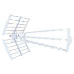 Antenne d'ext�rieur trinappe uhf 4k hd amplifi�e 55 db - filtre 4g, pr� mont�e, 470 - 790 mhz, pour r�ception ...