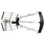 Antenne d'ext�rieur uhf trinappe 20 db - filtre 4g, aluminium l�g�re, fiche f compacte et d�pliable, ...