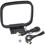 Antenne fm 75 ohm cadre am / fm stro radio intrieur 3 broches 1, 5m / 4, 92 ft compatible avec chane ...