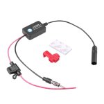 Antenne fm d'autoradio dc 12v - 24v 88 - 108mhz 25db amplificateur de signal booster amplificateur fm ...