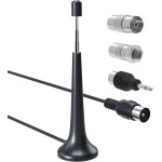 Antenne fm tlescopique avec base magntique, antenne radio 75 ohm pour tuner radio portable rcepteur ...