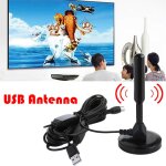 Antenne num�rique hdtv mont�e sur ventouse, 200 miles, r�ception de signaux � 360 degr�s, 25dbi, int�rieur ...