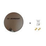 Antenne parabole fibre smc 60 cm marron worldsat + lnb single 0, 1 db full hd 1080p 4k ultra hd + 2 fiches ... Antenne parabole fibre smc 60 cm marron worldsat + lnb single 0, 1 db full hd 1080p 4k ultra hd + 2 fiches ...