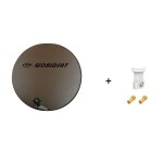 Antenne parabole fibre smc 75 cm marron worldsat + lnb single 0, 1 db full hd 1080p 4k ultra hd + 2 fiches ... Antenne parabole fibre smc 75 cm marron worldsat + lnb single 0, 1 db full hd 1080p 4k ultra hd + 2 fiches ...