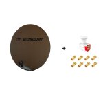 Antenne parabole fibre smc 85 cm marron worldsat + lnb quad 0, 1 db full hd 1080p 4k ultra hd + 8 fiches ... Antenne parabole fibre smc 85 cm marron worldsat + lnb quad 0, 1 db full hd 1080p 4k ultra hd + 8 fiches ...