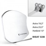 Antenne parabole multisatellite - cahors smc bisat - 3 sorties sans lnb, gain 37, 5 db, astra 19, 2, ... Antenne parabole multisatellite - cahors smc bisat - 3 sorties sans lnb, gain 37, 5 db, astra 19, 2, ...