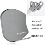 Antenne parabole multisatellite - cahors smc bisat - 3 sorties sans lnb, gain 37, 5 db, astra 19, 2, ...