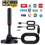 Antenne rcepteur de signal tv amplifie numrique hd, super signal, 200 miles, ultrahdtv, avec amplificateur ...