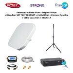 Antenne sat plate 40cm + trépied 180cm + décodeur srt 7407 fransat + câble hdmi + pointeur satellite ... Antenne sat plate 40cm + trépied 180cm + décodeur srt 7407 fransat + câble hdmi + pointeur satellite ...