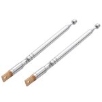 Antenne t�lescopique de remplacement, 25. 4cm, 10 pouces, 5 sections, pour radio tv, 2 pi�ces