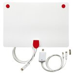 Antenne de télévision numérique hd d'intérieur, prend en charge 4k 1080p hd avec amplificateur de signal, ... Antenne de télévision numérique hd d'intérieur, prend en charge 4k 1080p hd avec amplificateur de signal, ...
