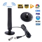 Antenne de tlvision numrique d'intrieur 1000 miles 1080p, signal stable avec satellite, amplificateur ...