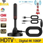 Antenne de t�l�vision num�rique d'int�rieur, r�cepteur de canaux hd gratuit, amplificateur de signal ...