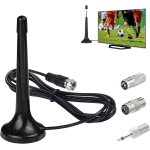 Antenne tuner fm / dab, antenne fm pour tuner hi - fi intrieure tlescopique avec base magntique, compatibil ...