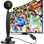 Antenne tv avec base magntique - antenne tv d'intrieur numrique 4k hd pour chanes locales - antenne ...