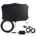 Antenne tv haute d�finition 4k, amplificateur de signal hdtv, noir, 6 points, motif diamant, freiview ...