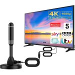 Antenne tv haute dfinition portable intrieur / extrieur, rception a 360 , antenne tv gratuite a gain ...