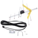 Antenne tv hd amplifie 8 yagi, longue porte 10db uhf / vhf / fm hdtv, 1 pice, 100 miles