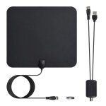 Antenne tv hd numrique amplifie, compatible avec les chanes locales 4k 1080p hd vhf uhf, porte de ...