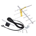 Antenne tv hd yagi amplifie 8, longue porte 10db, uhf / vhf / fm hdtv, 100 miles, pour l'extrieur ...