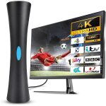 Antenne tv int�rieur ext�rieur, antenne puissante tnt hd, port�e longue de 200 miles et rotation 360, ...