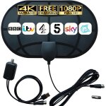 Antenne tv - antenne tv d'intrieur numrique amplifie 4k hd pour chanes locales - 360 - antenne tv ...