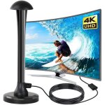 Antenne tv intrieur puissante tnt hd, antenne tv exterieure puissante avec base magntique, rception ...