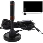 Antenne tv interieure avec 5m cble, rception longue porte  360, pour une rception puissante du signal ...