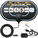 Antenne tv intrieure pour chanes locales - antenne hdtv numrique amplifie 4k hd avec amplificateur ...