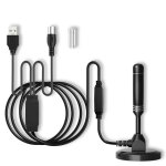 Antenne tv num�rique hdtv avec base magn�tique, port�e de 3600 milles, amplifi�e, int�rieure et ext�rieure, ...
