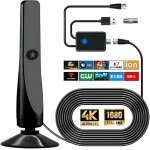 Antenne tv numérique d'intérieur 2025 améliorée avec amplificateur de signal ¿ réception longue portée ... Antenne tv numérique d'intérieur 2025 améliorée avec amplificateur de signal ¿ réception longue portée ...