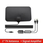 Antenne tv numrique intrieure active, haute qualit, amplificateur de 50 beaut, design plat hd, 4k, ...