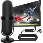 Antenne tv puissante pour intrieur et extrieur, forme de microphone gratuite rotation 360 antenne vhf ...