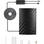 Antenne tv pour smart tv 25 dbi atsc antenne tv num�rique int�rieure avec amplificateur usb 500 miles ...