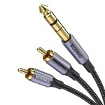 Anw - 6, 35mm a 2 rca 1m, 6, 35mm mâle trs a 2 rca mâle adaptateur audio stéréo, câble plaqué or coquille ... Anw - 6, 35mm a 2 rca 1m, 6, 35mm mâle trs a 2 rca mâle adaptateur audio stéréo, câble plaqué or coquille ...