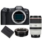 Appareil photo canon eos r8 + adaptateur de montage ef - eos r + batterie canon lp - e17 + rf 70 - 200mm ...