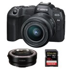 Appareil photo canon eos r8 + objectif rf 24 - 50 mm f4. 5 - 6. 3 is stm + adaptateur de montage ef - ...