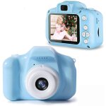 Appareil photo pour enfants 68 cm, abs bleu, carte sd 32 go, rechargeable par usb, autonomie de 4 � 6 ...