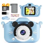 Appareil photo enfant, appareil photo multifonctionnel, photo, vidéo, minuteur, selfie, bleu Appareil photo enfant, appareil photo multifonctionnel, photo, vidéo, minuteur, selfie, bleu