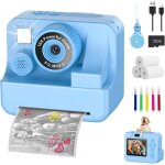Appareil photo instantan pour enfants avec selfie 1080p appareil photo instantan avec carte de 32 go ...