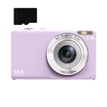 Appareil photo num�rique 48mp 2, 7k fhd zoom num�rique 16x, webcam, mise au point automatique violet ...
