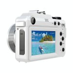 Appareil photo num�rique 48mp 4k zoom 18x ecran 3 pouces wifi transfert facile blanc yonis